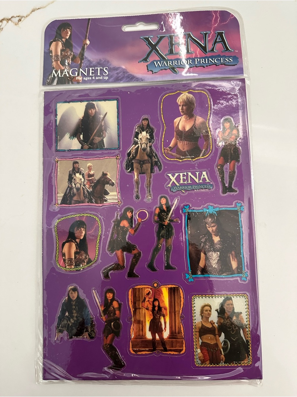 Vintage Xena Warrior Princess Magnet Set Sealed Licensed TV Show Collectible NWT